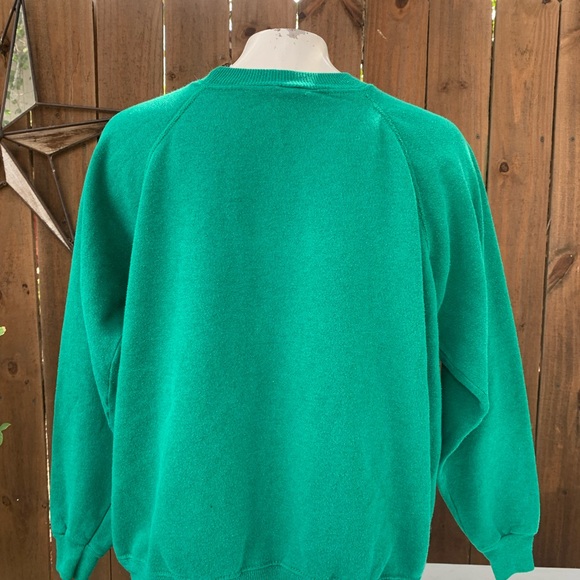 1989-1990s Vintage "Beautiful Hummingbird" raglan sleeve embroidered sweatshirt. - Picture 4 of 7